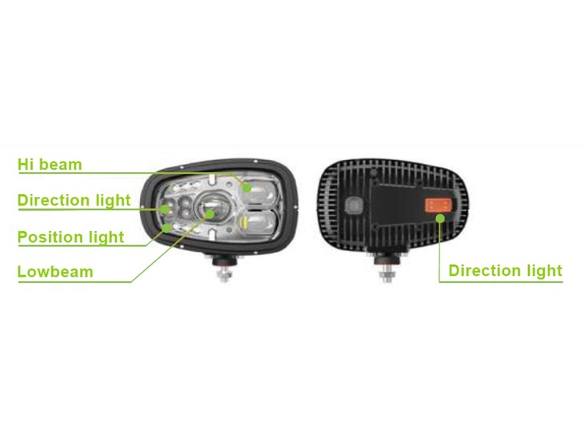 LED Aufbau Hauptscheinwerfer mit automatischer Scheibenheizung