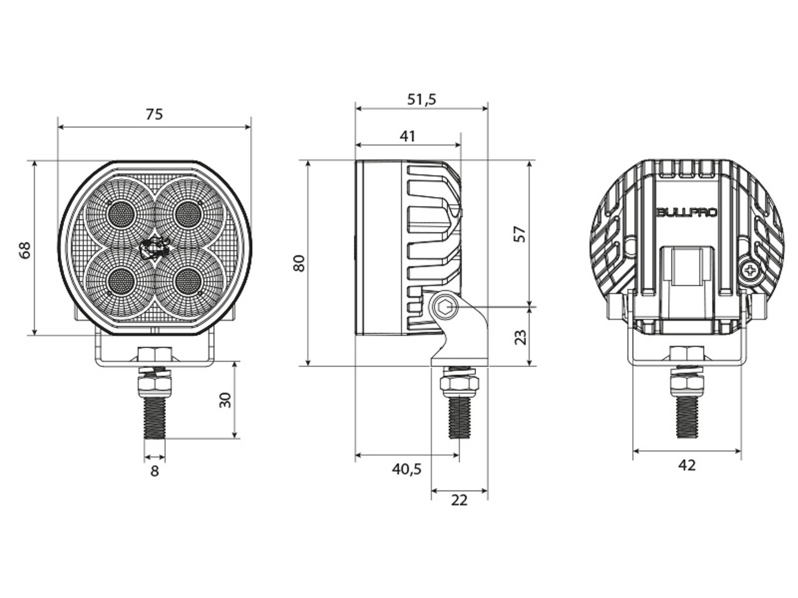 1603-300231 LED-ARBEITS-RÜCKFAHRSCHEINWERFER